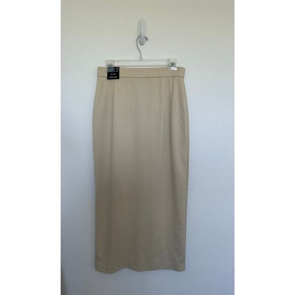 Kenneth Cole Nude Minimalist Midi Length Pencil Skirt - 8 - Picture 1 of 4